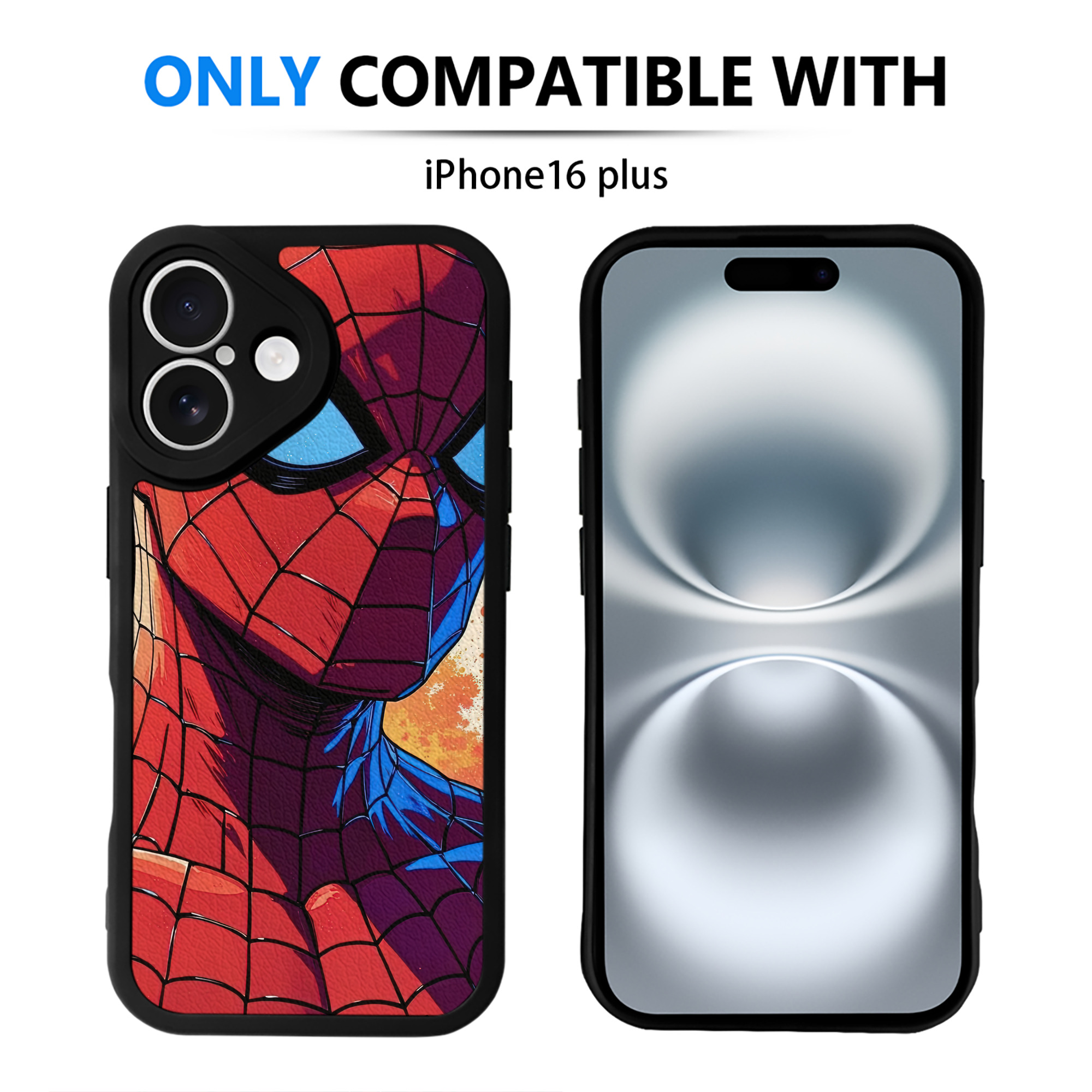 Spider Man スパイダーマン 【iPhone 16シリーズ対応】シリコンスマホケース（レザー調） 材質：シリコン